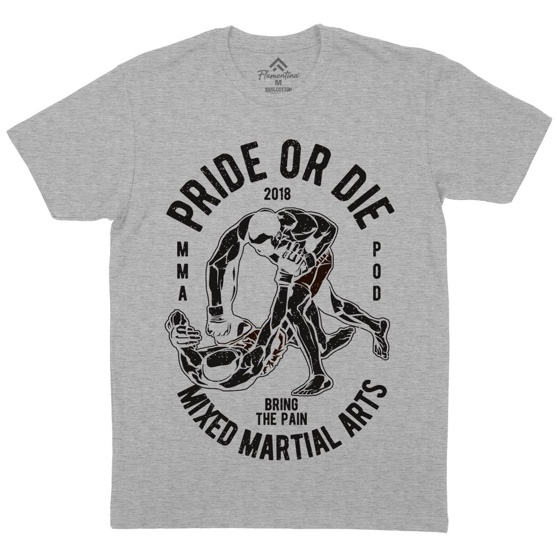 Pride Or Die Mens Organic Crew Neck T-Shirt Sport A735