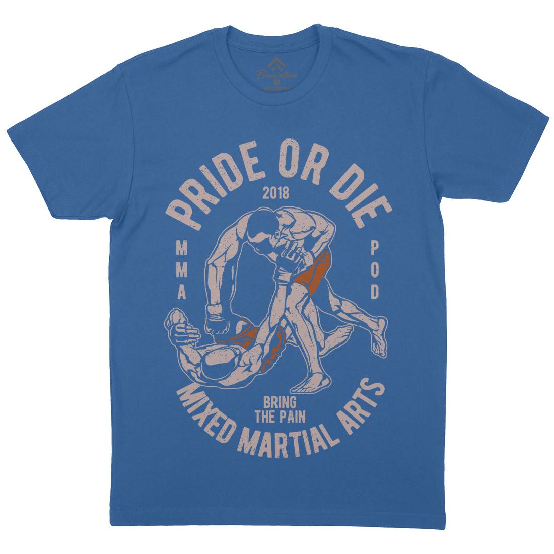 Pride Or Die Mens Organic Crew Neck T-Shirt Sport A735