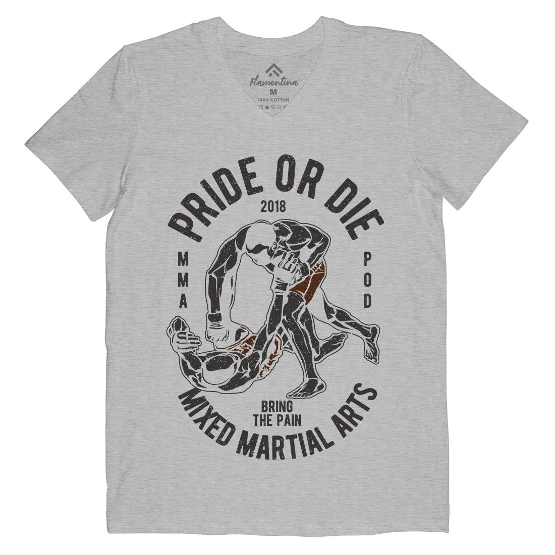 Pride Or Die Mens V-Neck T-Shirt Sport A735