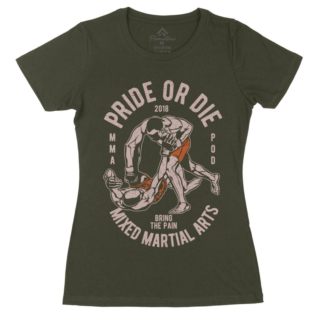 Pride Or Die Womens Organic Crew Neck T-Shirt Sport A735
