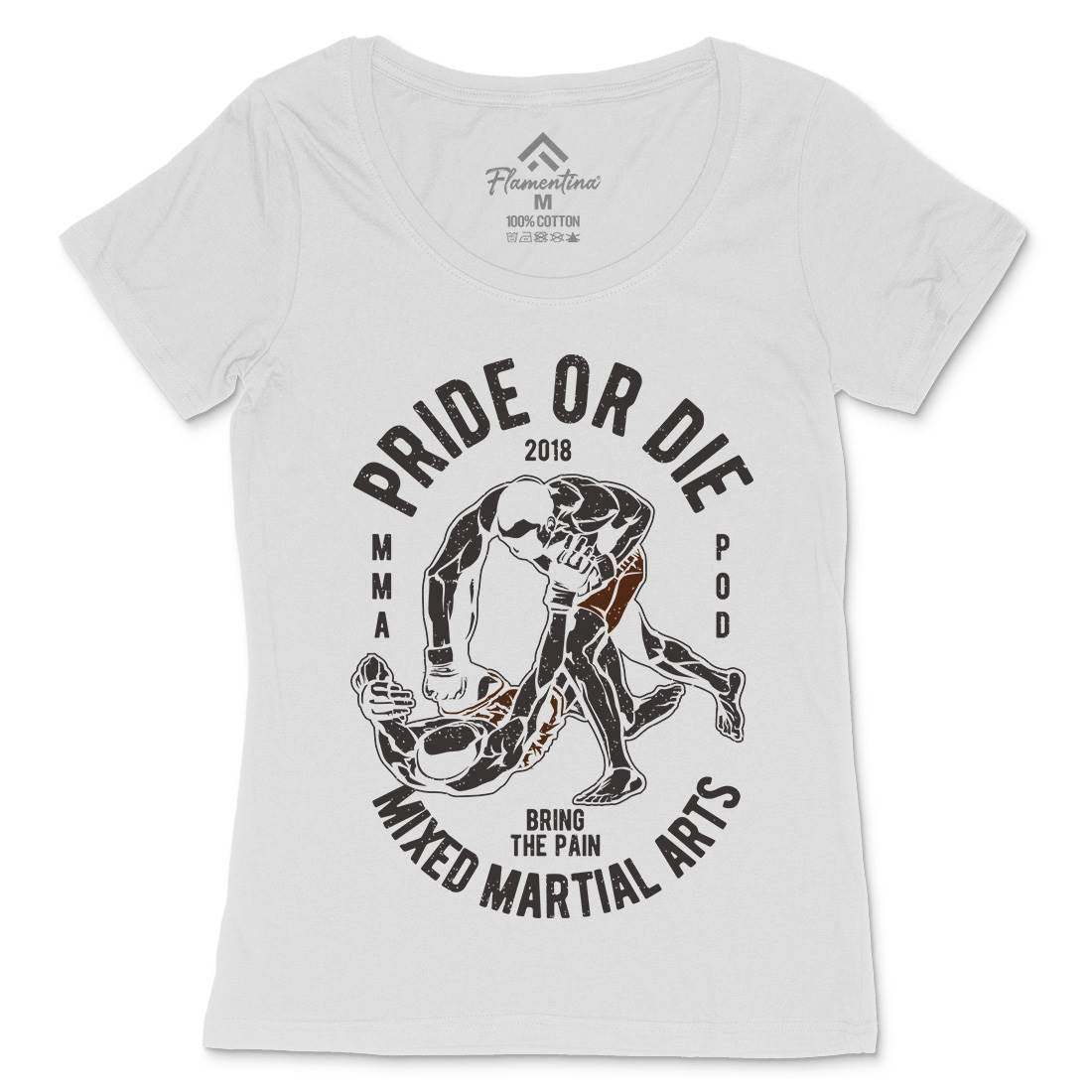 Pride Or Die Womens Scoop Neck T-Shirt Sport A735