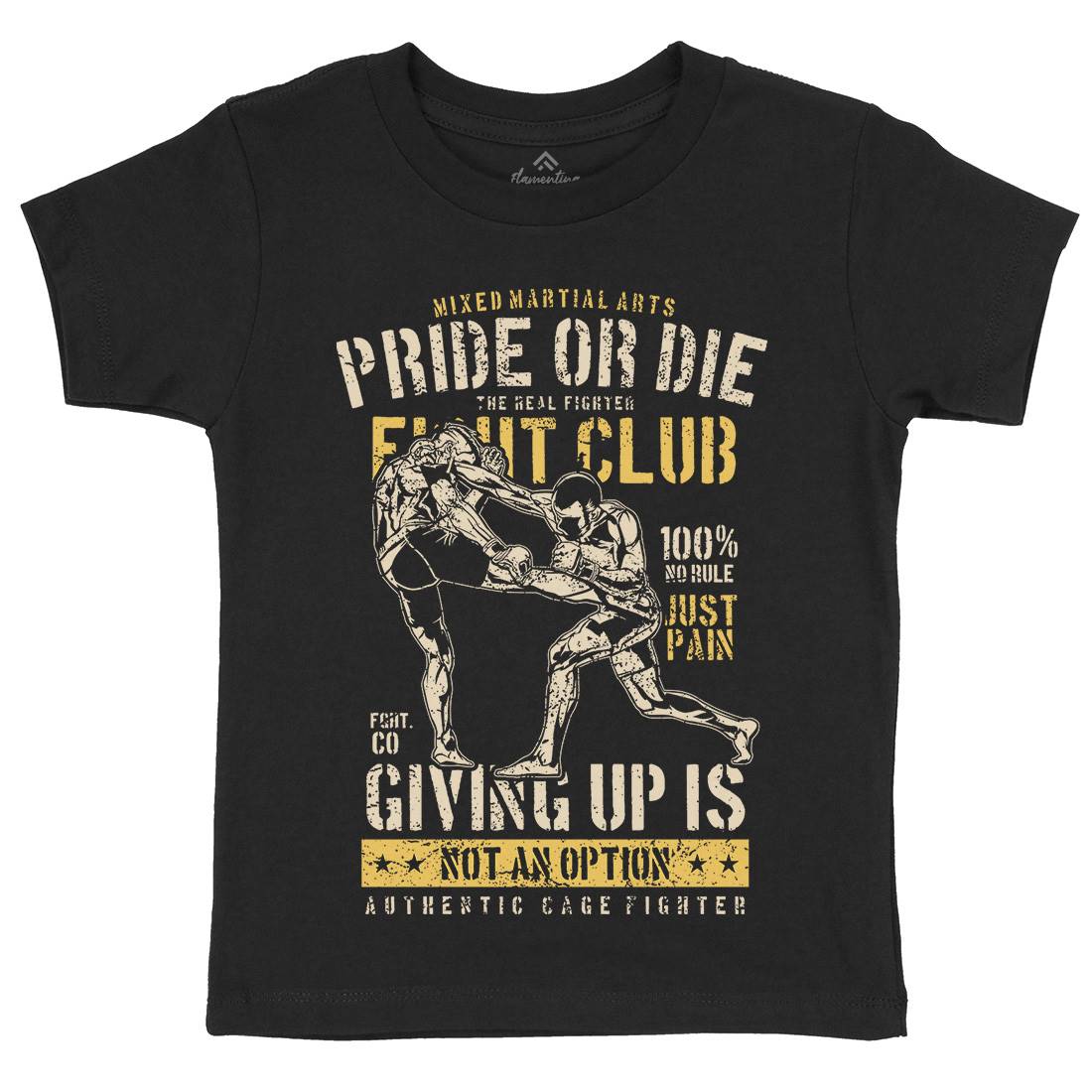 Pride Or Die Kids Organic Crew Neck T-Shirt Sport A736