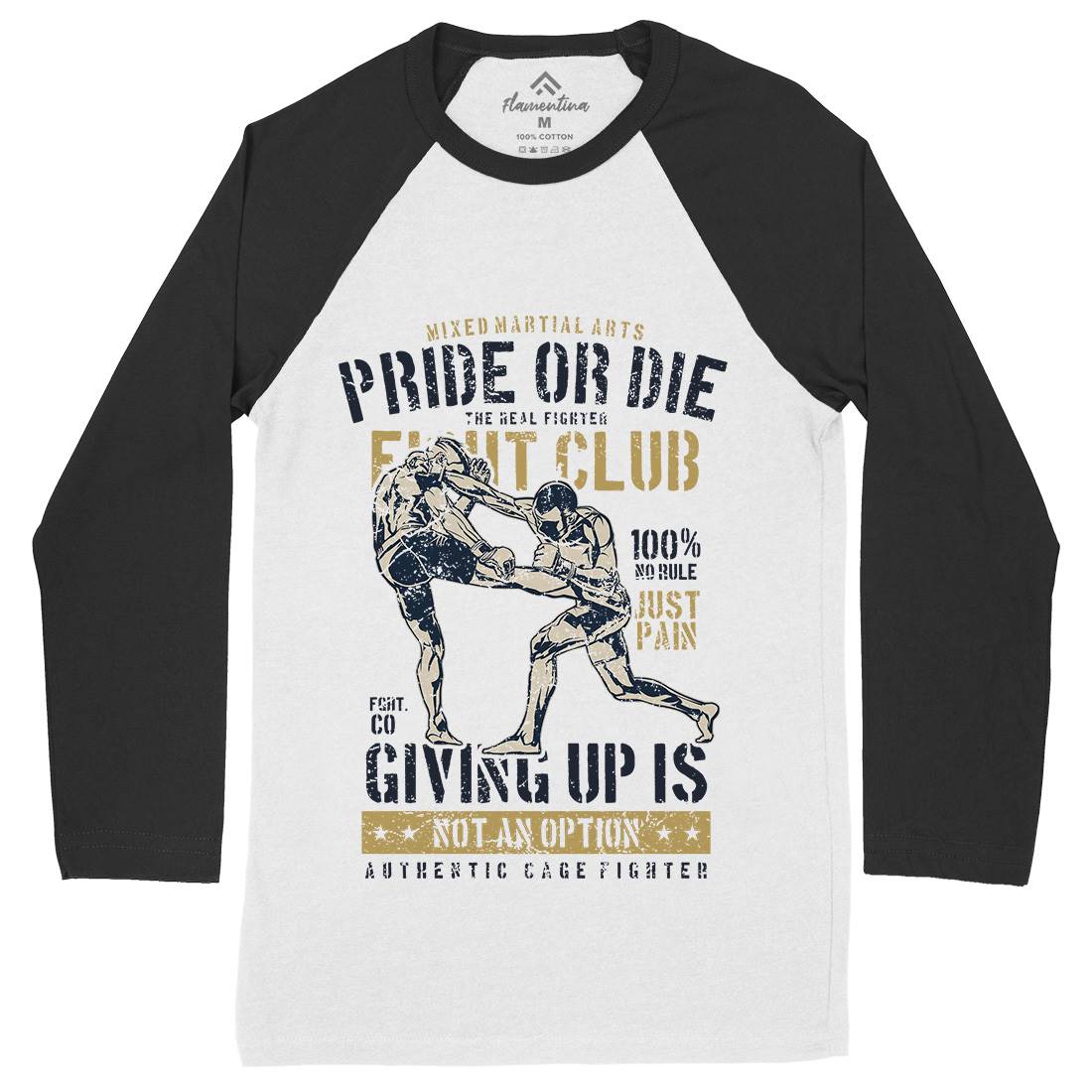 Pride Or Die Mens Long Sleeve Baseball T-Shirt Sport A736