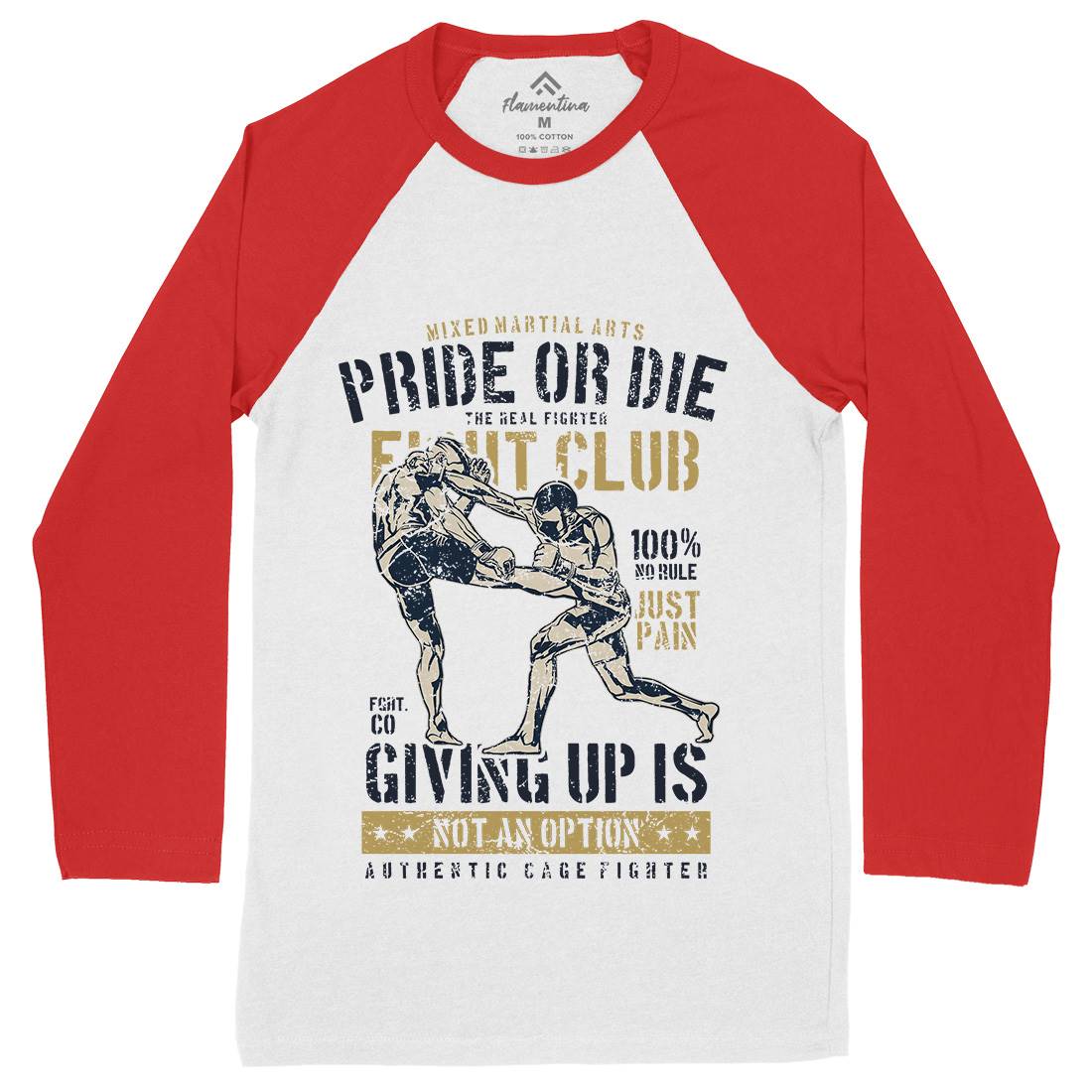 Pride Or Die Mens Long Sleeve Baseball T-Shirt Sport A736