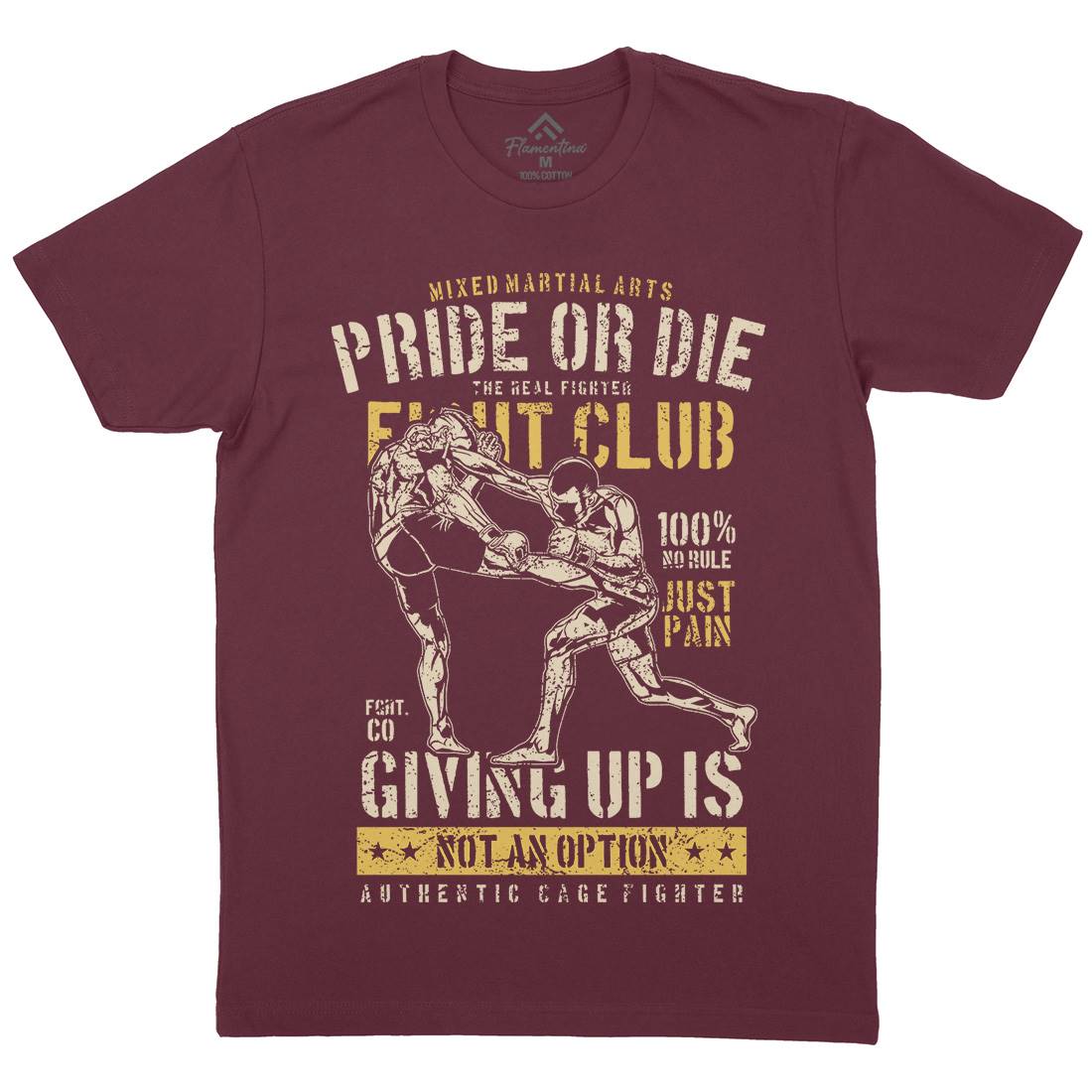 Pride Or Die Mens Organic Crew Neck T-Shirt Sport A736