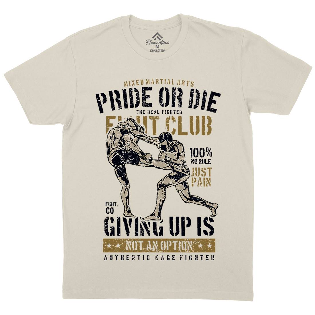 Pride Or Die Mens Organic Crew Neck T-Shirt Sport A736