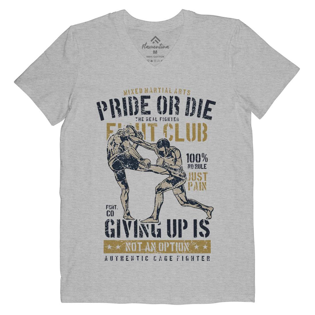 Pride Or Die Mens V-Neck T-Shirt Sport A736