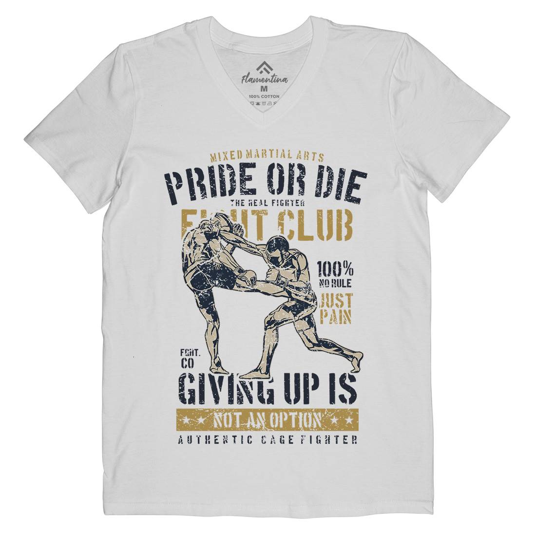 Pride Or Die Mens V-Neck T-Shirt Sport A736