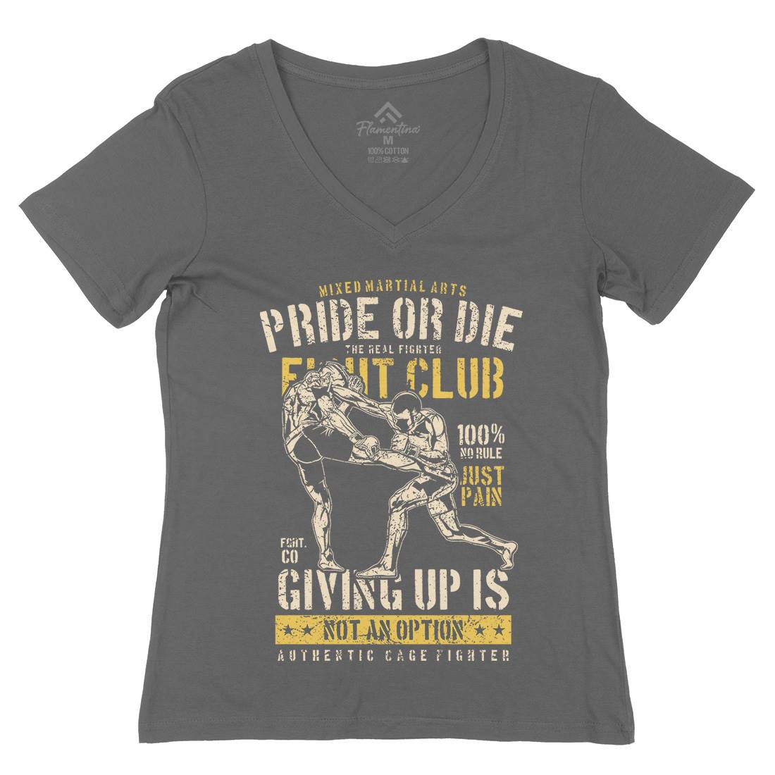 Pride Or Die Womens Organic V-Neck T-Shirt Sport A736