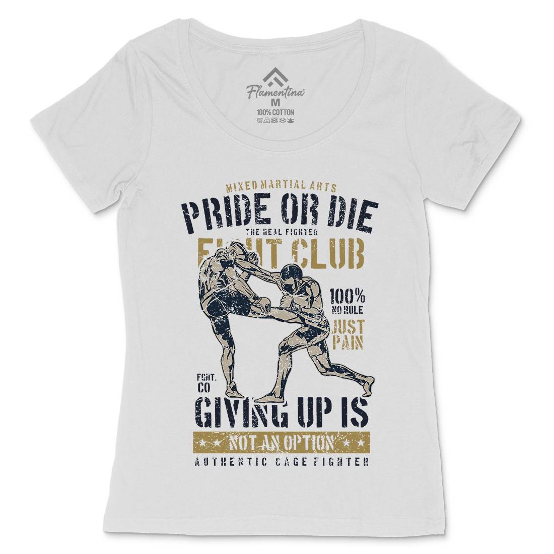 Pride Or Die Womens Scoop Neck T-Shirt Sport A736