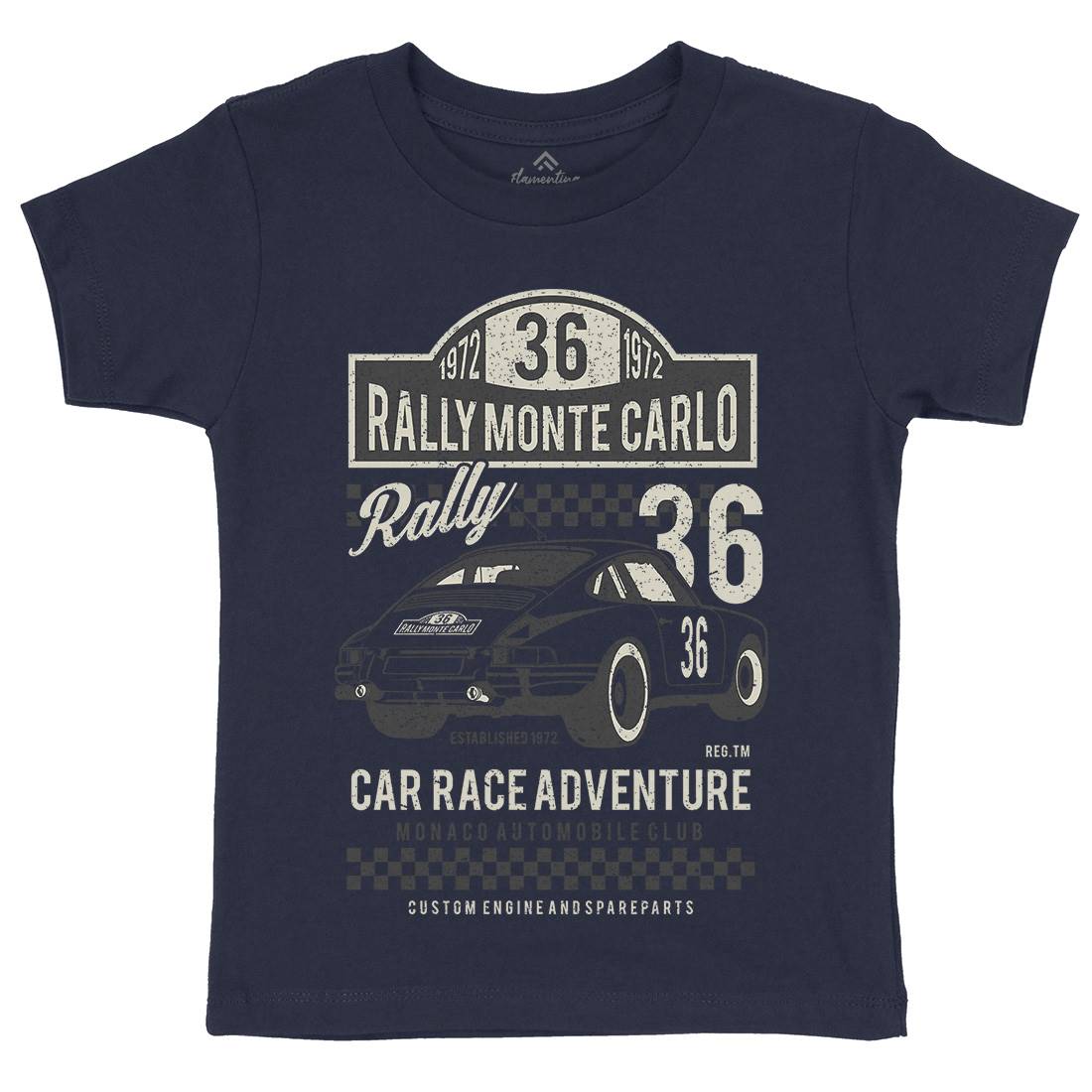 Rally Kids Organic Crew Neck T-Shirt Cars A737