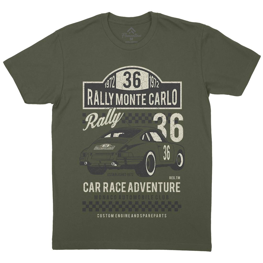 Rally Mens Crew Neck T-Shirt Cars A737