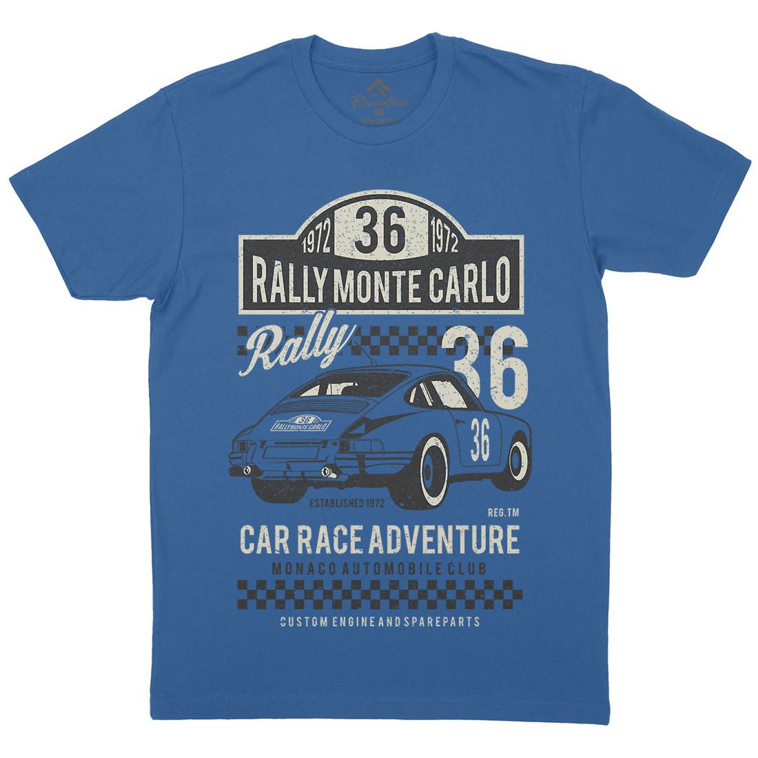 Rally Mens Crew Neck T-Shirt Cars A737