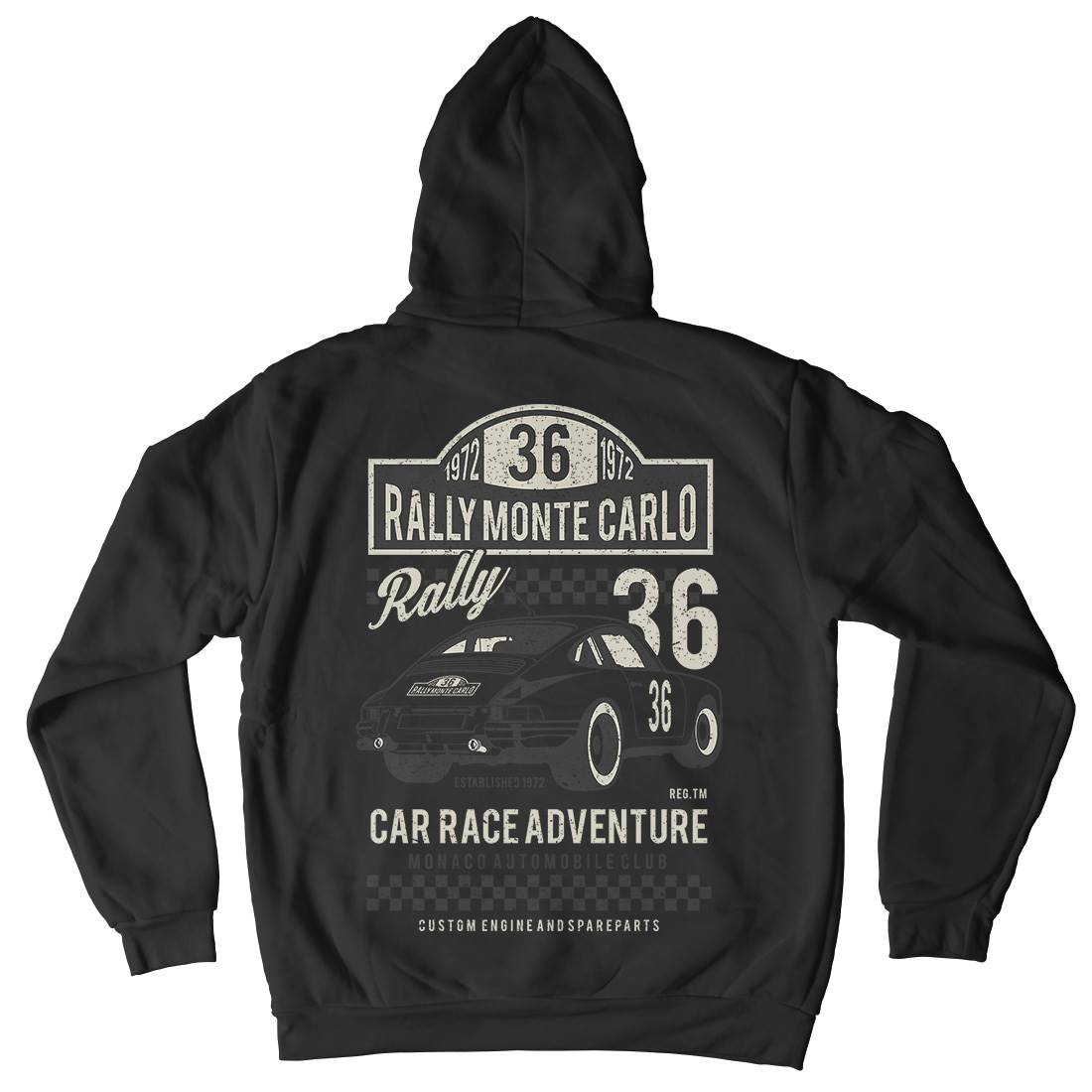 Rally Mens Hoodie With Pocket Cars A737
