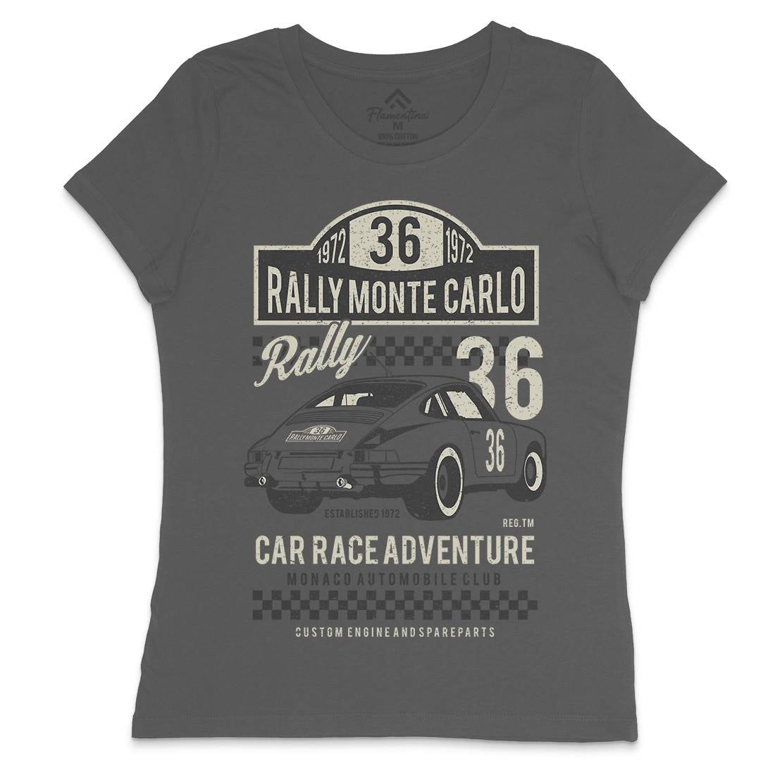 Rally Womens Crew Neck T-Shirt Cars A737