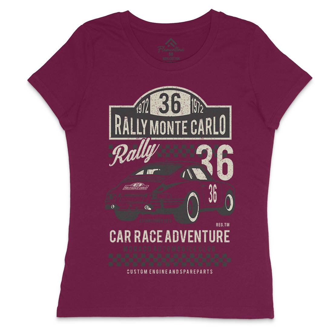 Rally Womens Crew Neck T-Shirt Cars A737