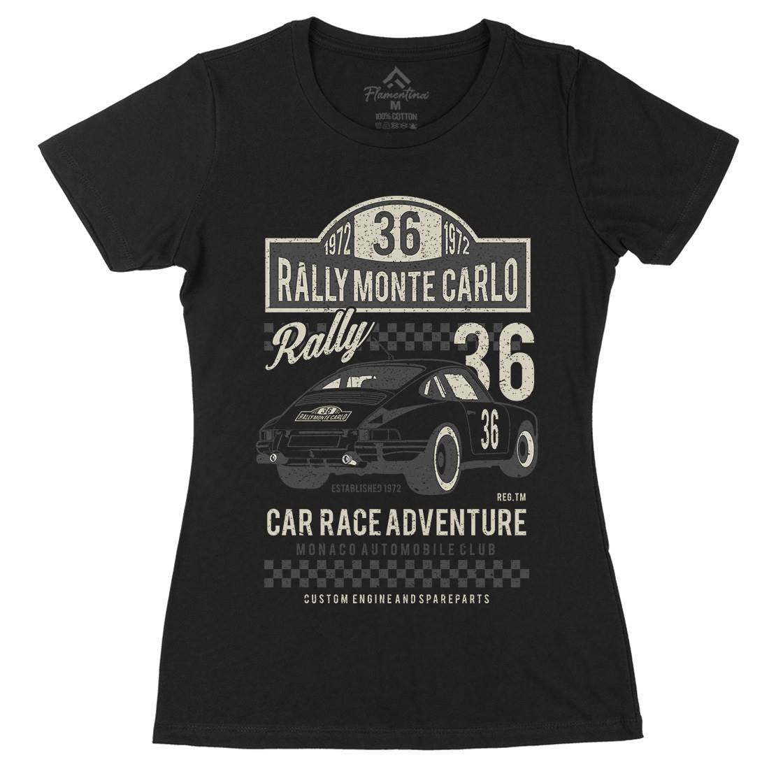 Rally Womens Organic Crew Neck T-Shirt Cars A737