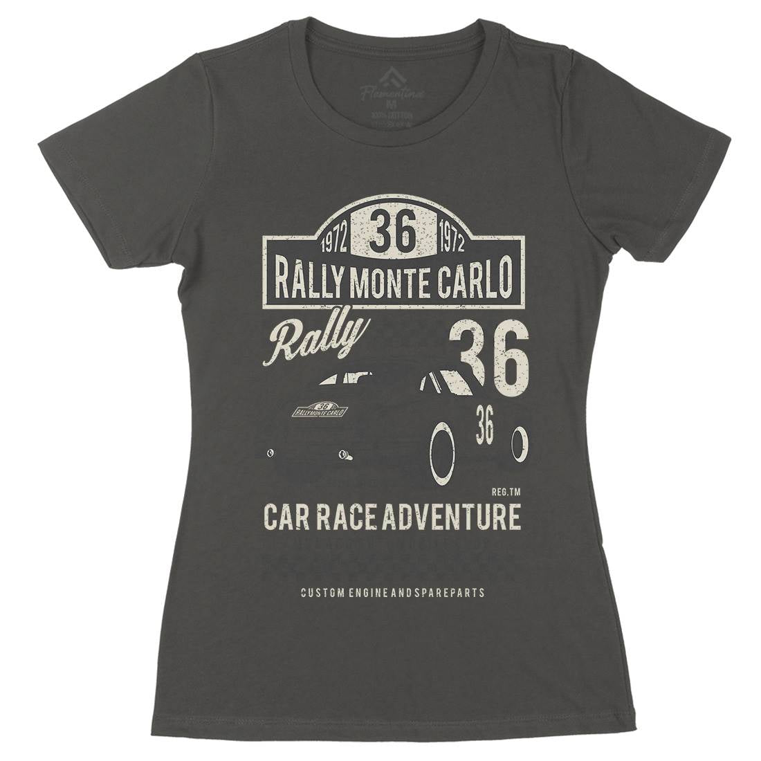 Rally Womens Organic Crew Neck T-Shirt Cars A737