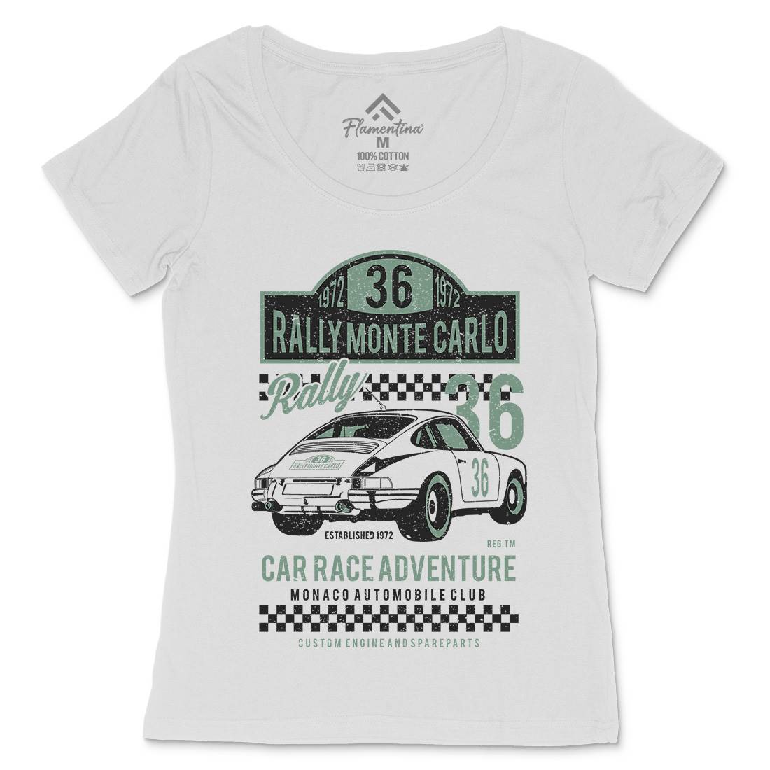 Rally Womens Scoop Neck T-Shirt Cars A737
