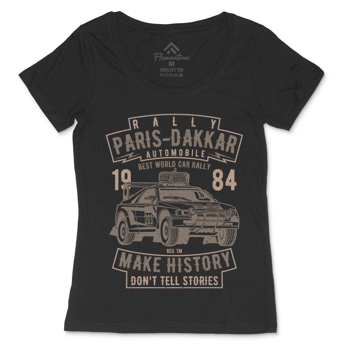 Rally Womens Scoop Neck T-Shirt Cars A738