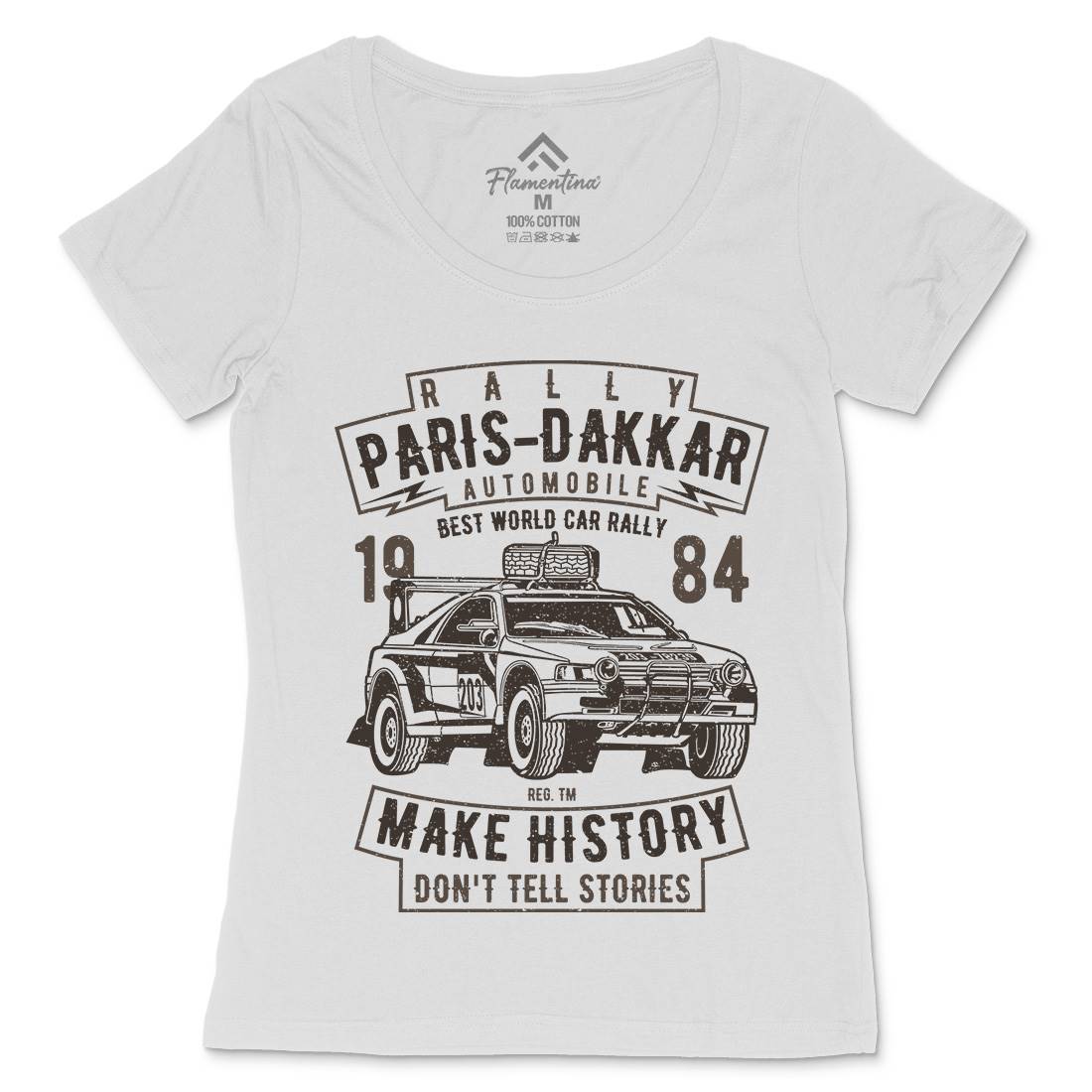 Rally Womens Scoop Neck T-Shirt Cars A738