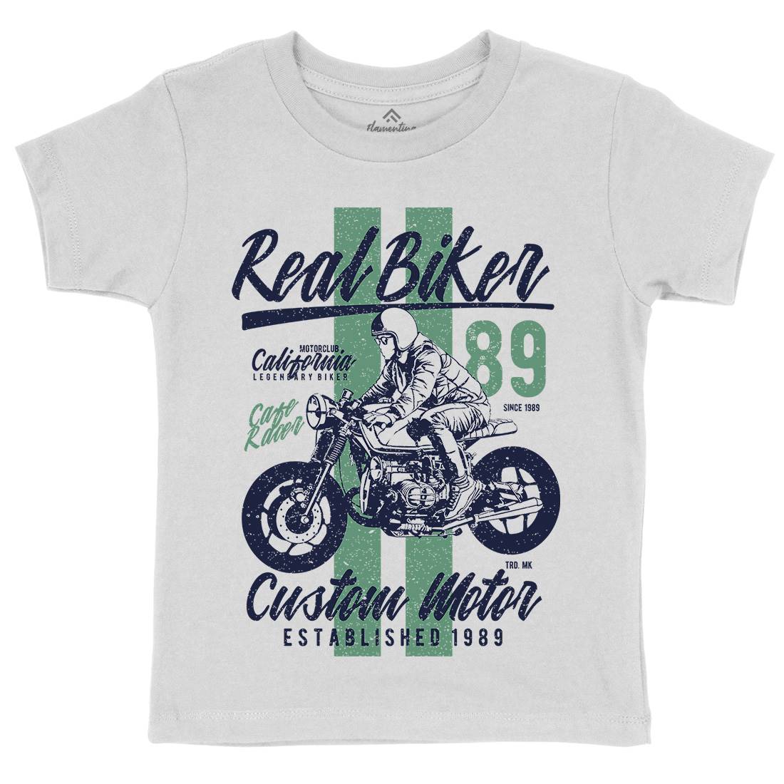 Real Biker Kids Crew Neck T-Shirt Motorcycles A739