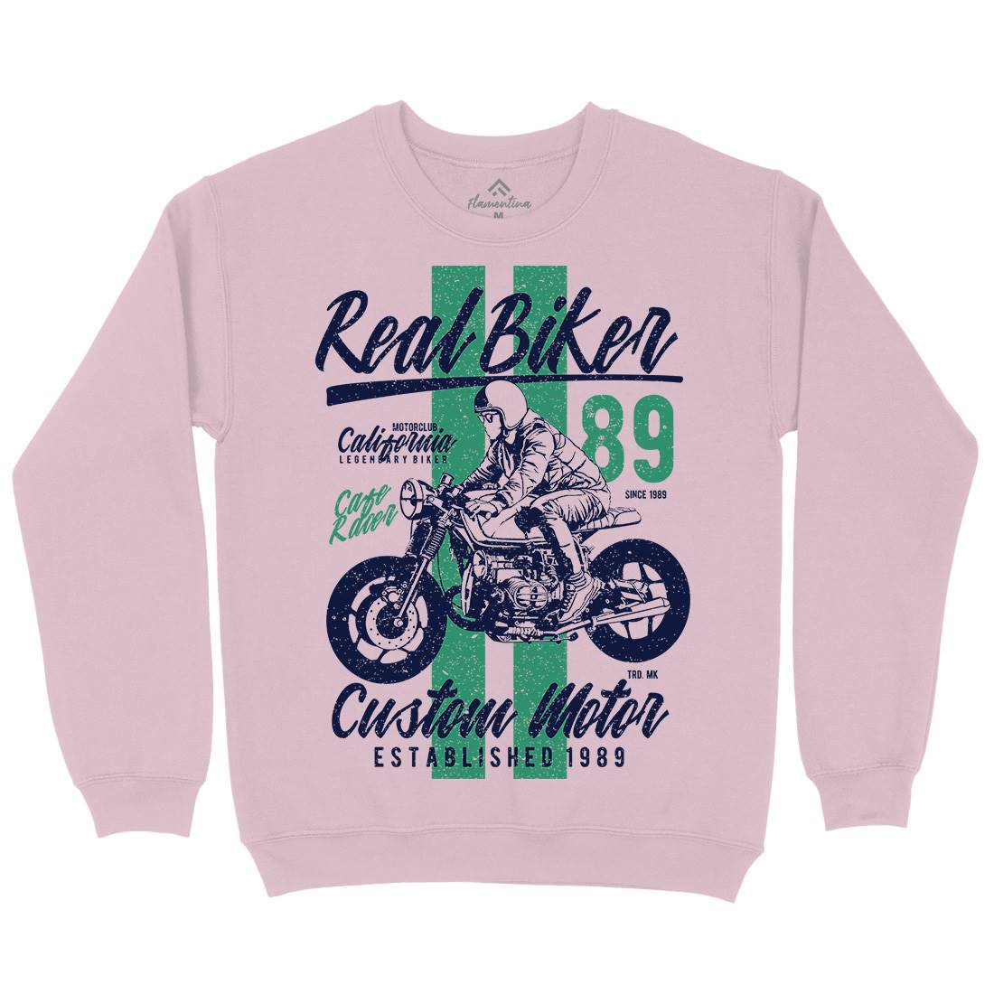 Real Biker Kids Crew Neck Sweatshirt Motorcycles A739