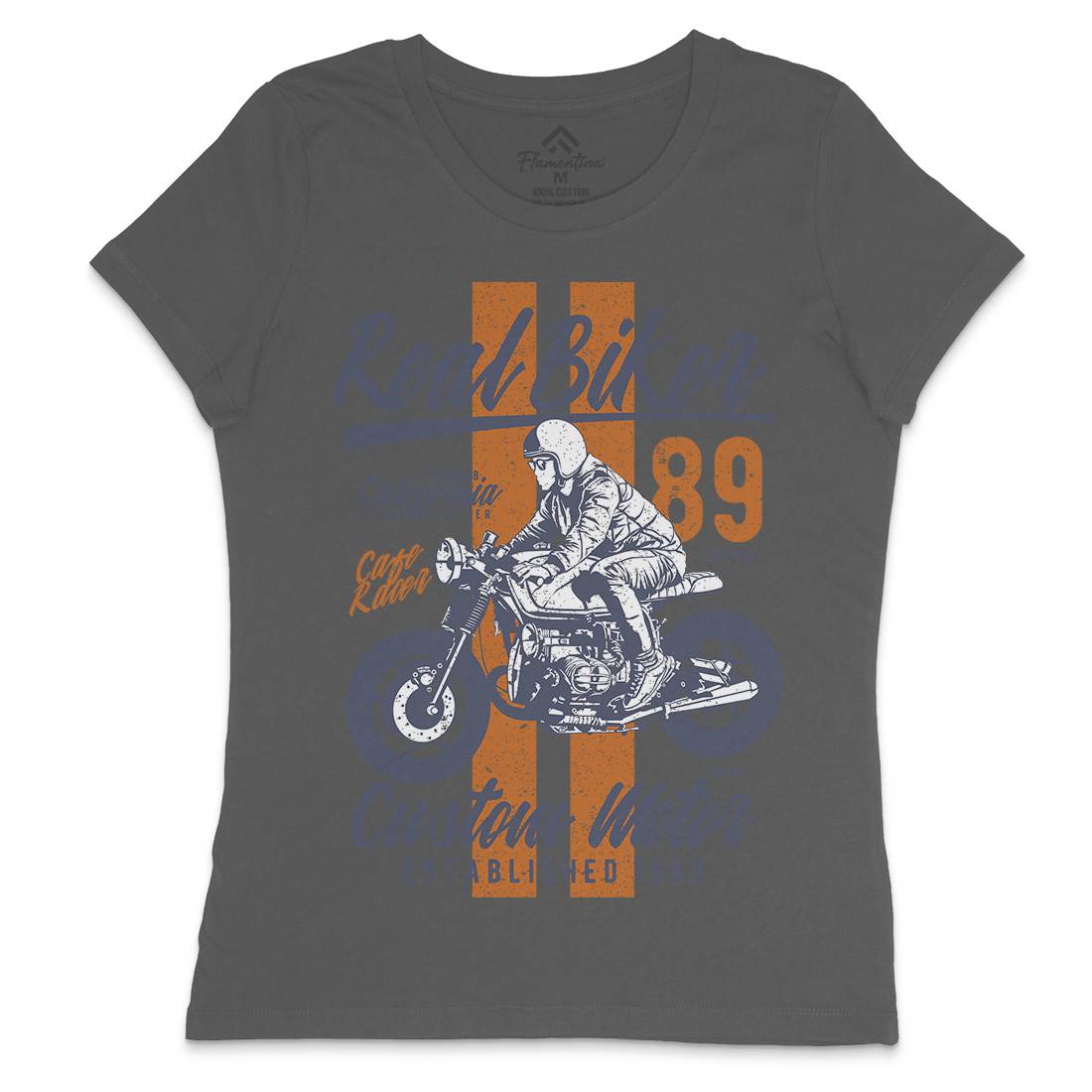 Real Biker Womens Crew Neck T-Shirt Motorcycles A739