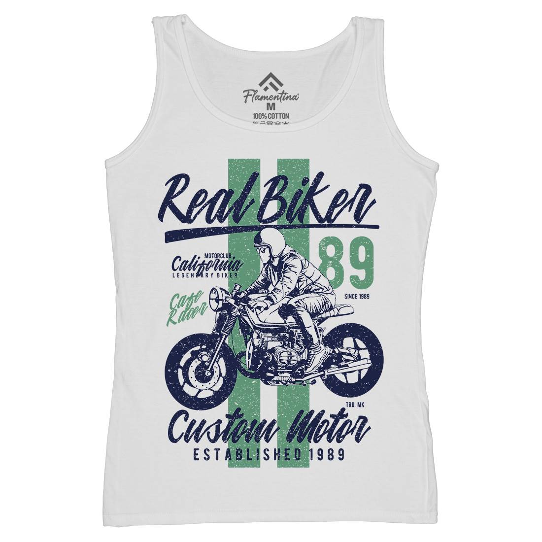 Real Biker Womens Organic Tank Top Vest Motorcycles A739