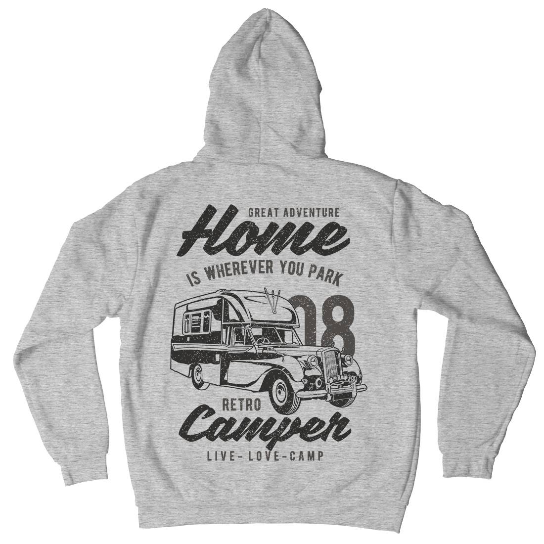 Retro Campers Kids Crew Neck Hoodie Nature A740