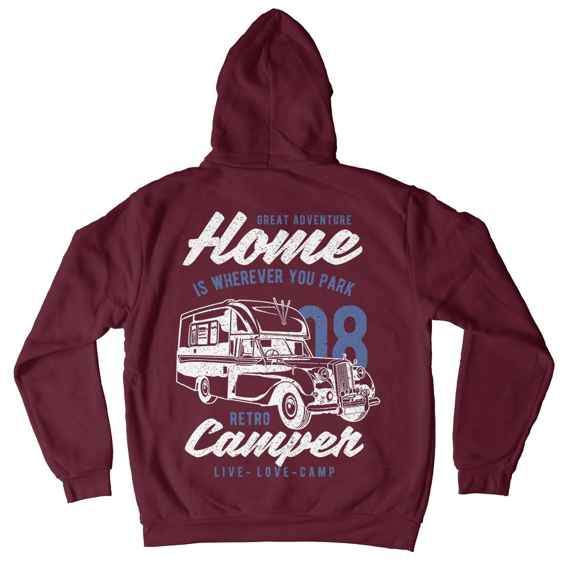 Retro Campers Kids Crew Neck Hoodie Nature A740