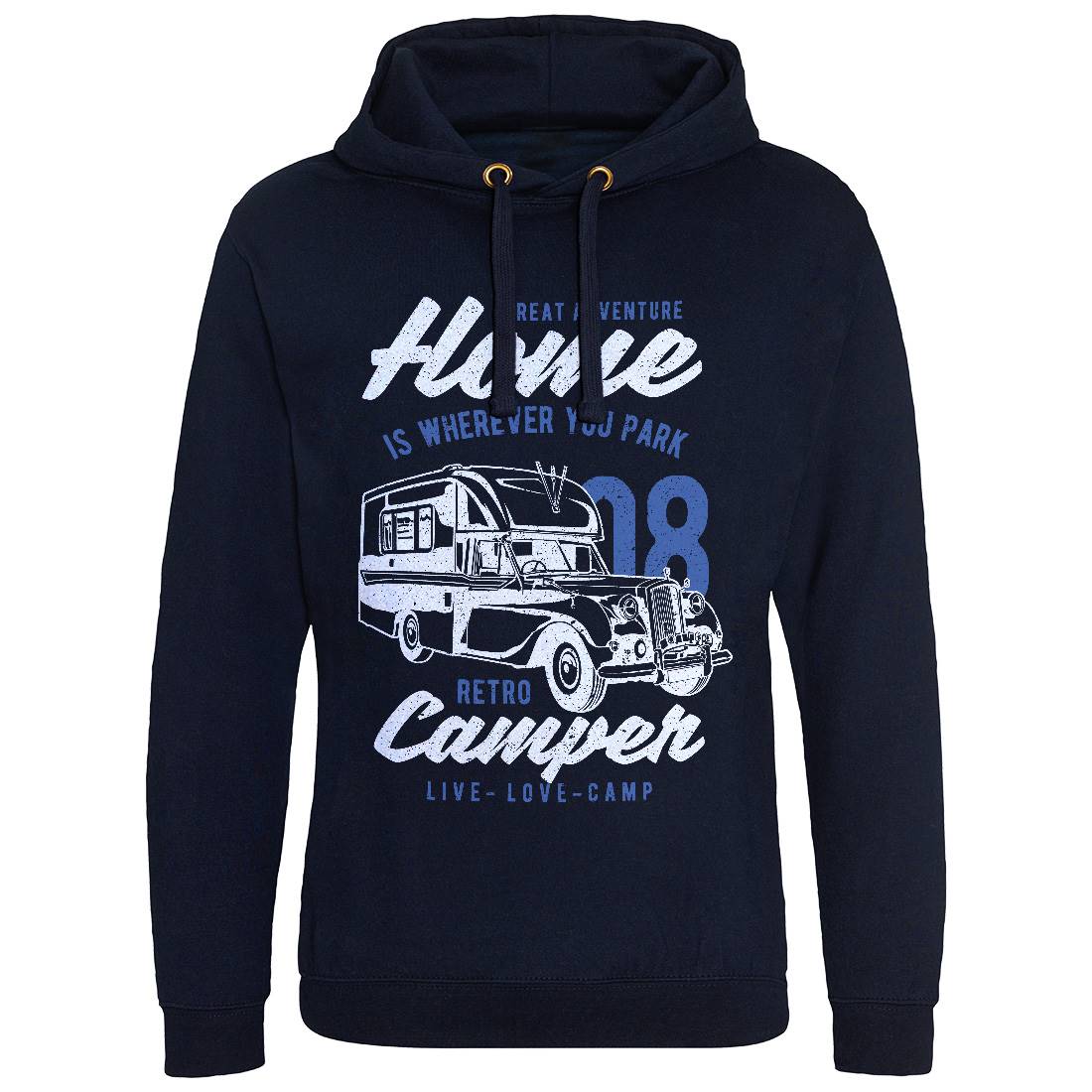 Retro Campers Mens Hoodie Without Pocket Nature A740