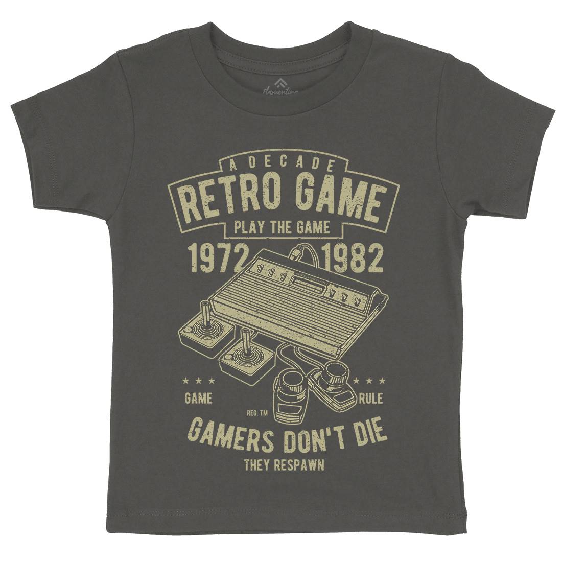 Retro Game Club Kids Organic Crew Neck T-Shirt Geek A741