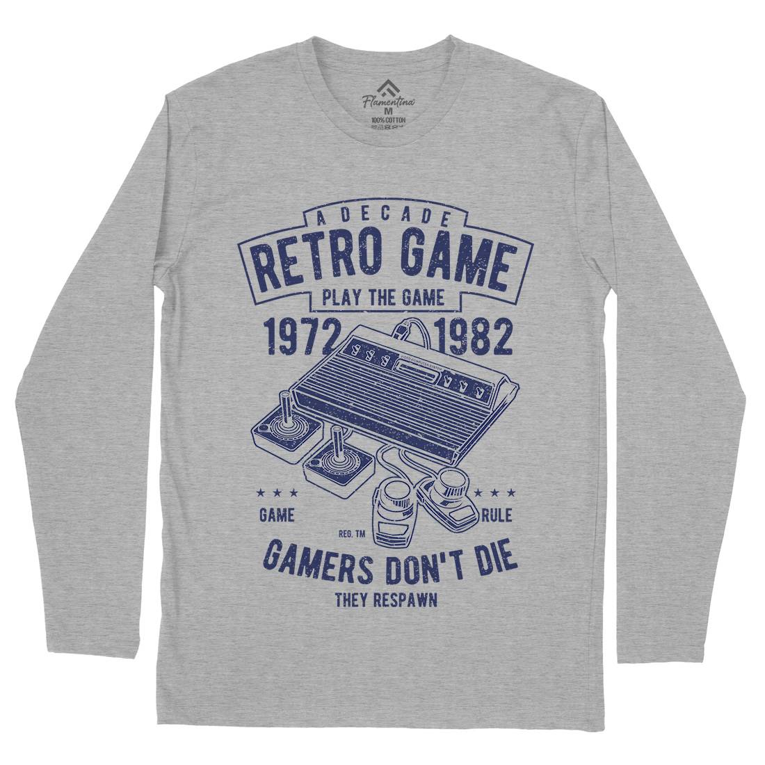 Retro Game Club Mens Long Sleeve T-Shirt Geek A741