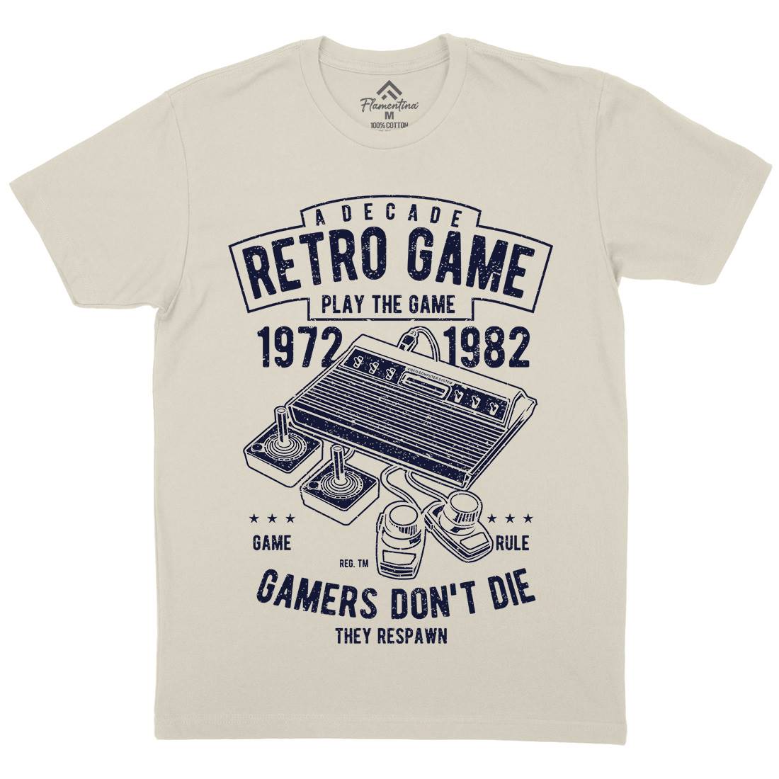 Retro Game Club Mens Organic Crew Neck T-Shirt Geek A741