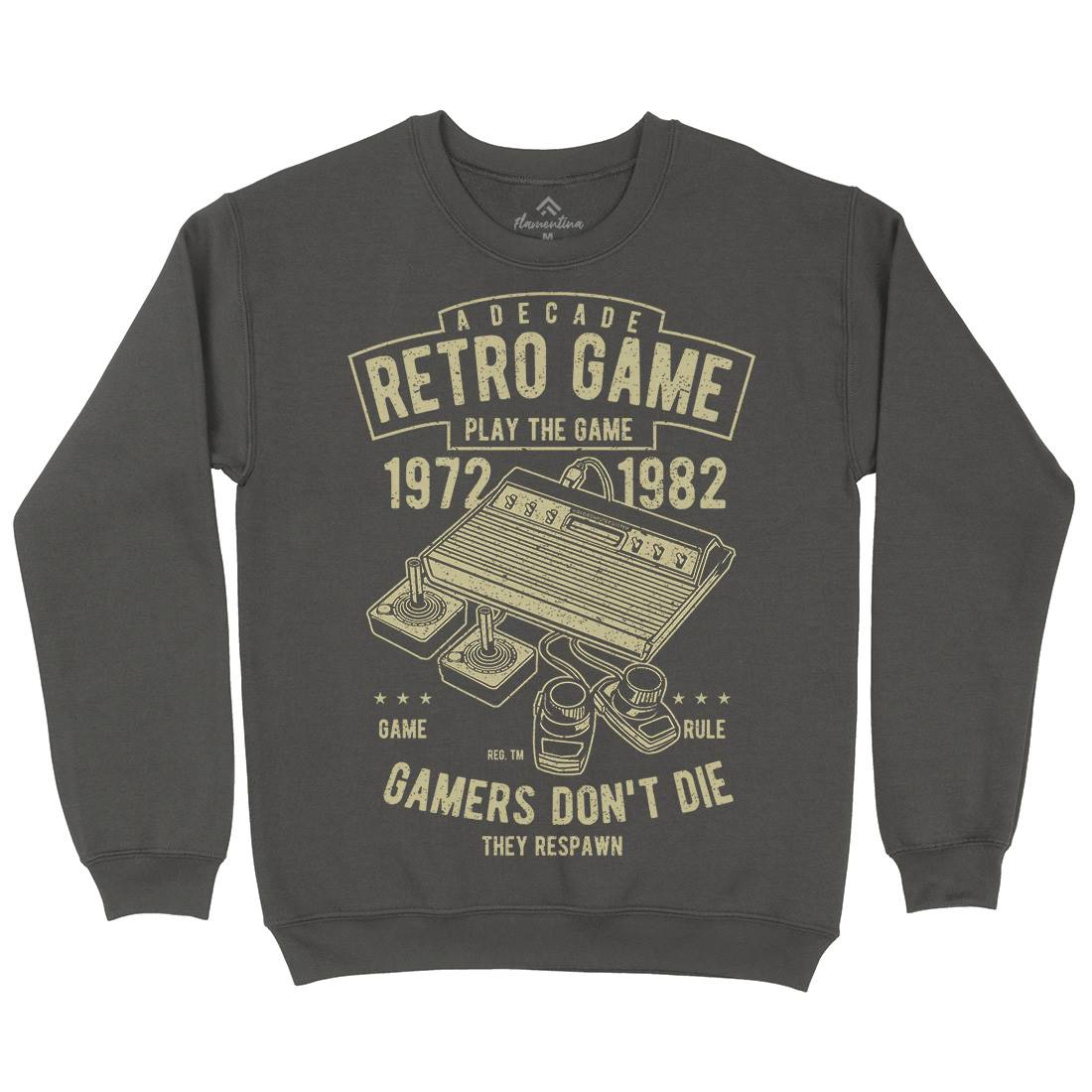 Retro Game Club Mens Crew Neck Sweatshirt Geek A741
