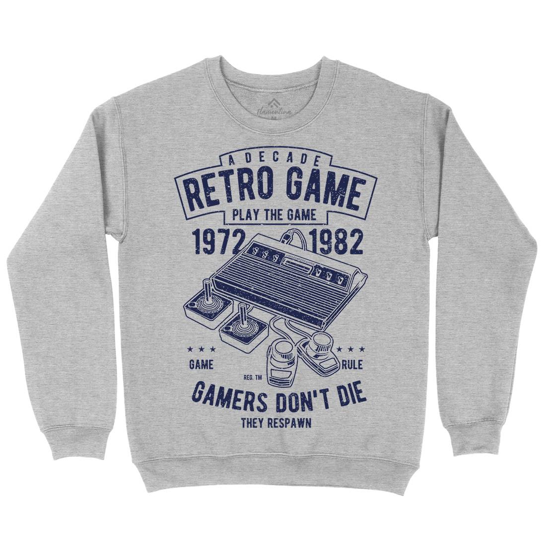 Retro Game Club Kids Crew Neck Sweatshirt Geek A741