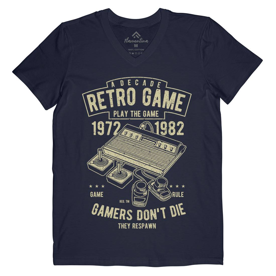 Retro Game Club Mens V-Neck T-Shirt Geek A741
