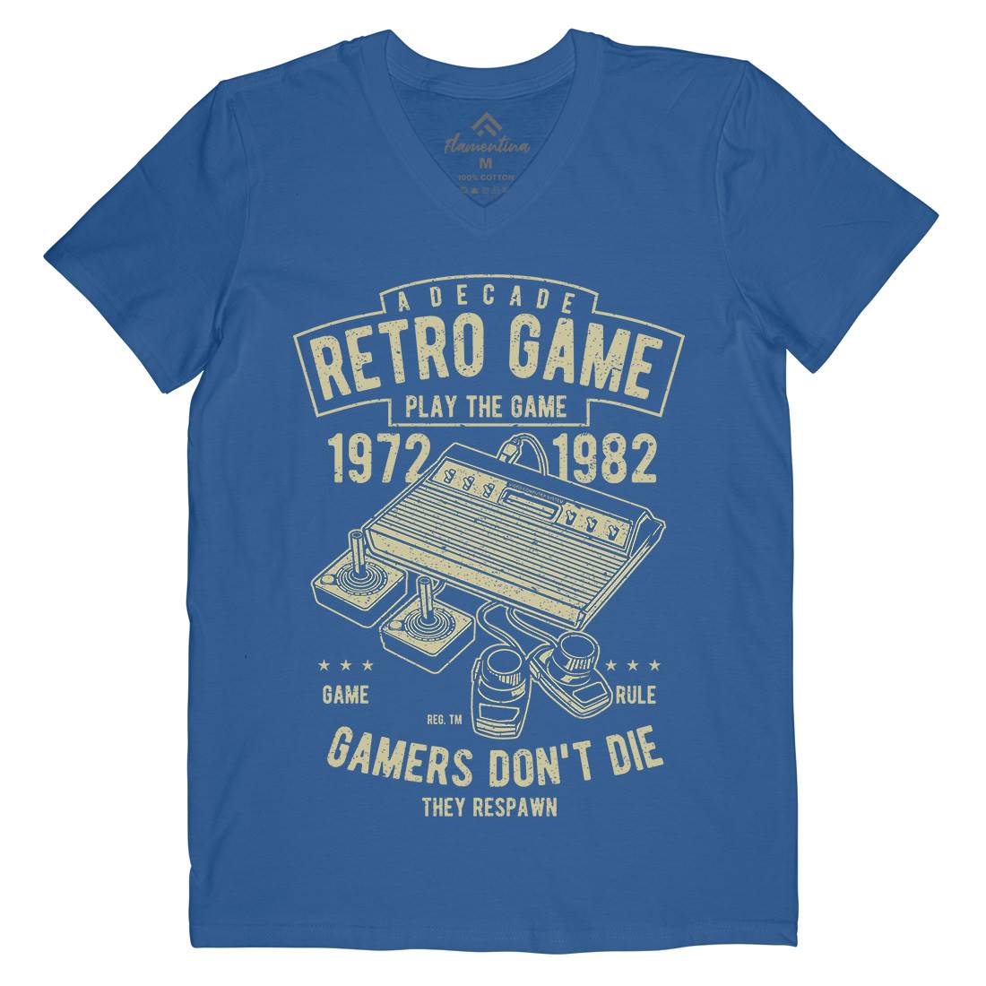 Retro Game Club Mens V-Neck T-Shirt Geek A741