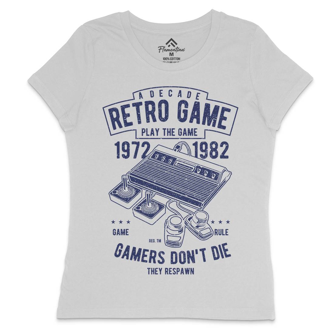 Retro Game Club Womens Crew Neck T-Shirt Geek A741