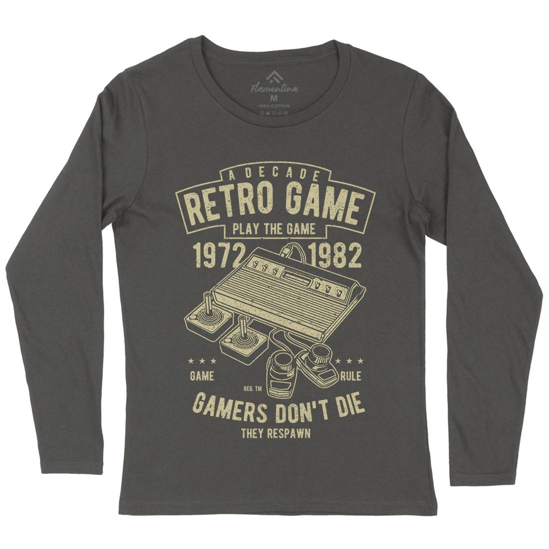 Retro Game Club Womens Long Sleeve T-Shirt Geek A741