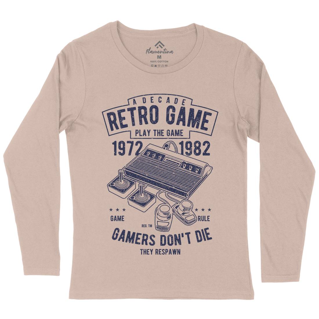 Retro Game Club Womens Long Sleeve T-Shirt Geek A741