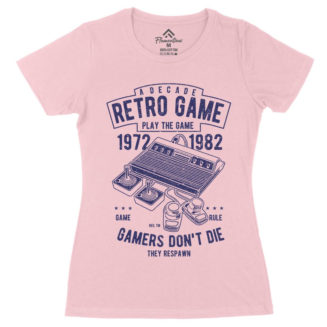 Retro Game Club Womens Organic Crew Neck T-Shirt Geek A741