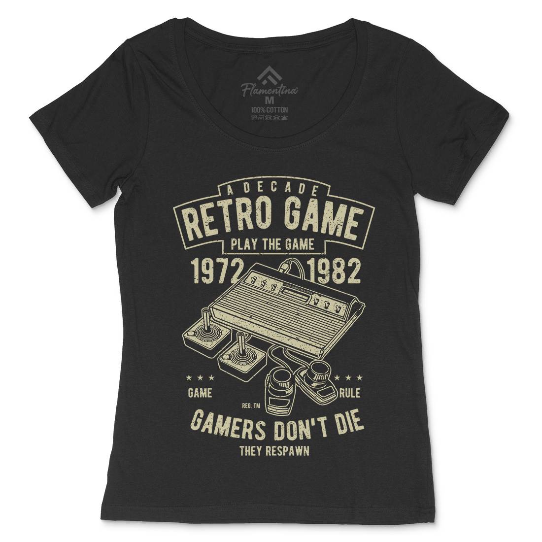 Retro Game Club Womens Scoop Neck T-Shirt Geek A741