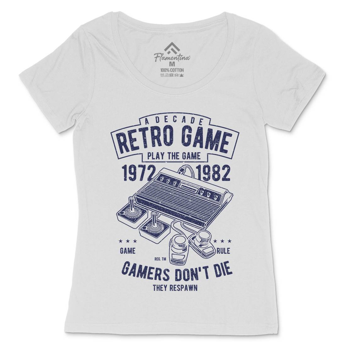 Retro Game Club Womens Scoop Neck T-Shirt Geek A741