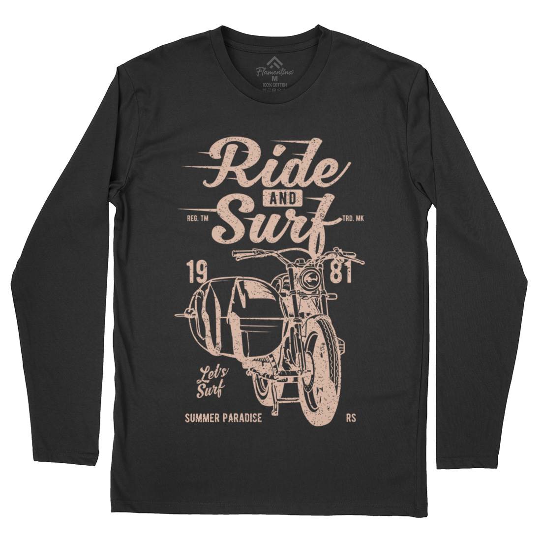 Ride And Mens Long Sleeve T-Shirt Surf A742
