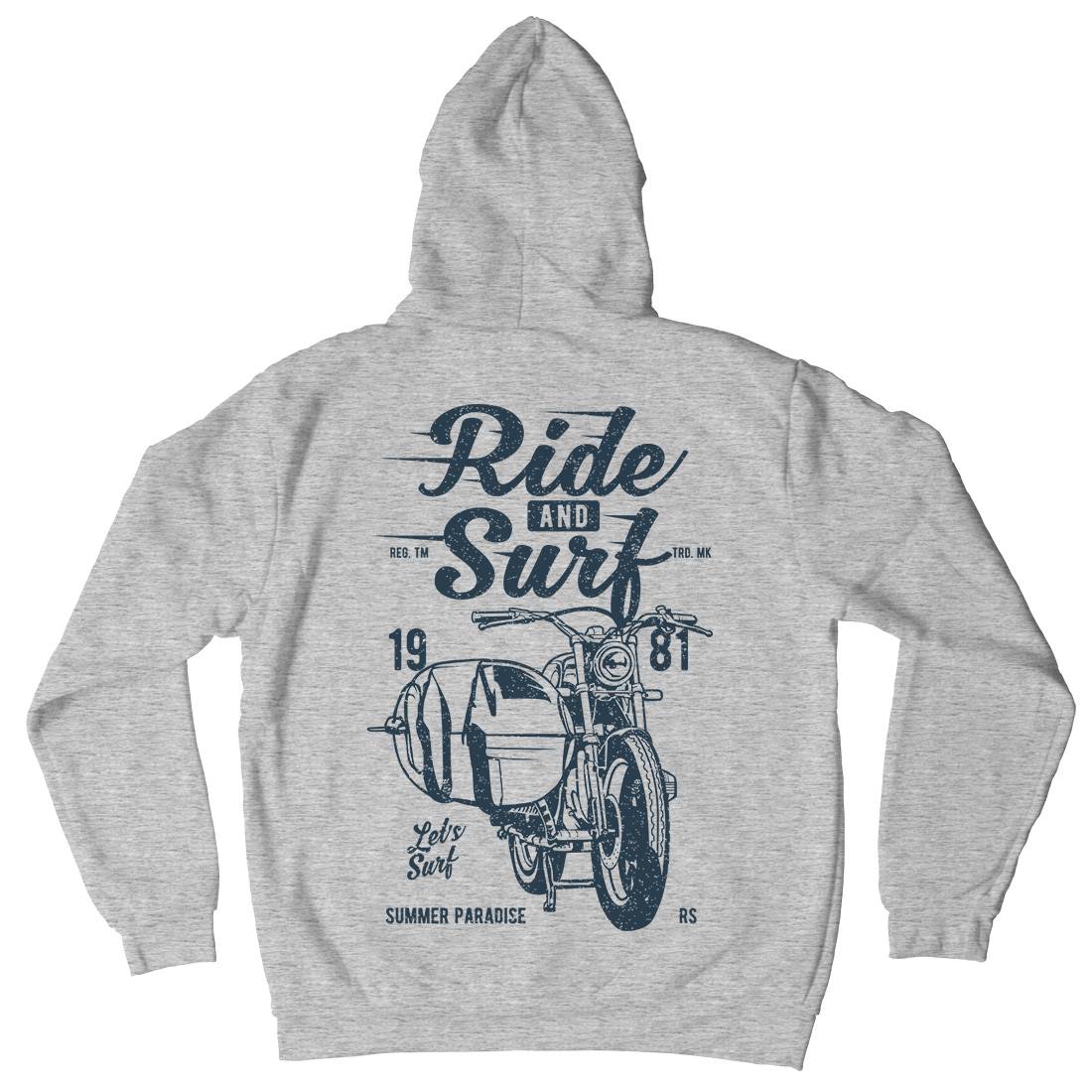Ride And Mens Hoodie With Pocket Surf A742