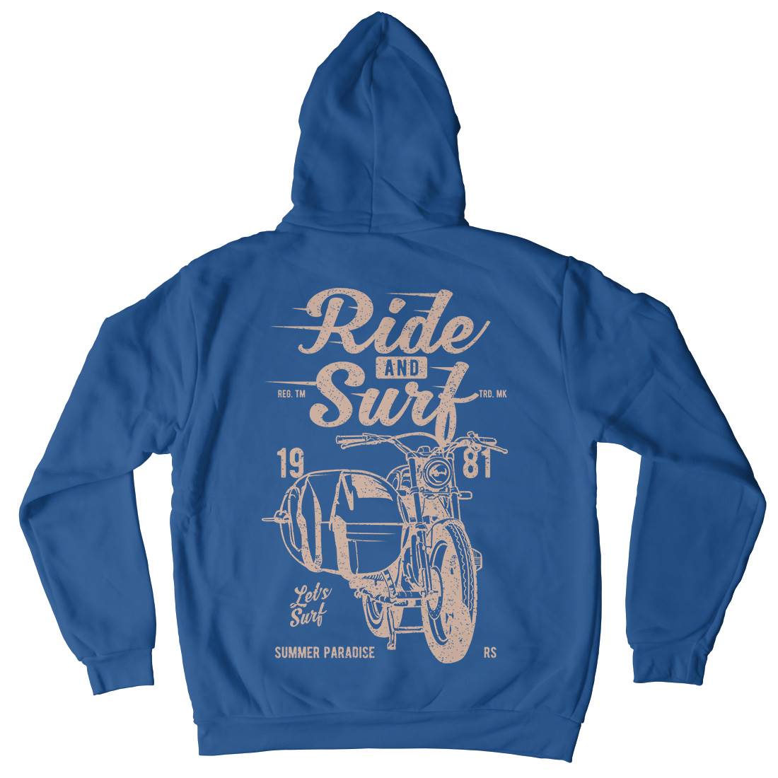 Ride And Mens Hoodie With Pocket Surf A742