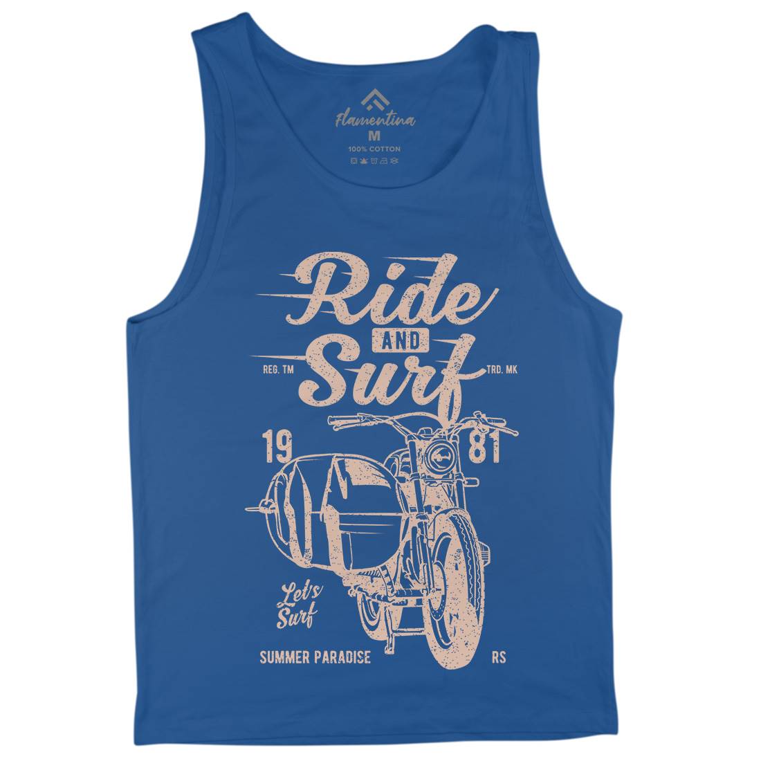 Ride And Mens Tank Top Vest Surf A742