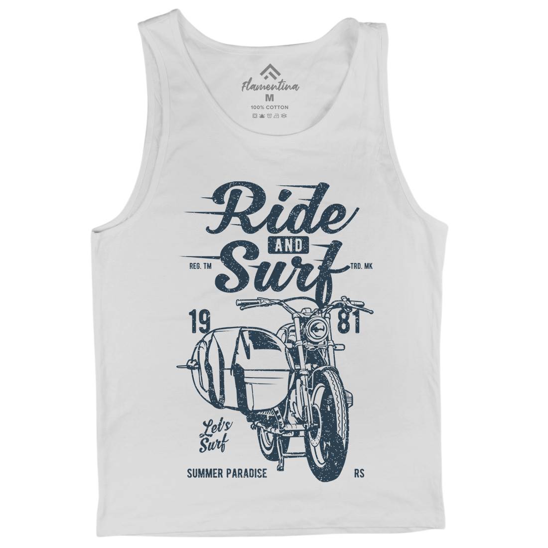Ride And Mens Tank Top Vest Surf A742